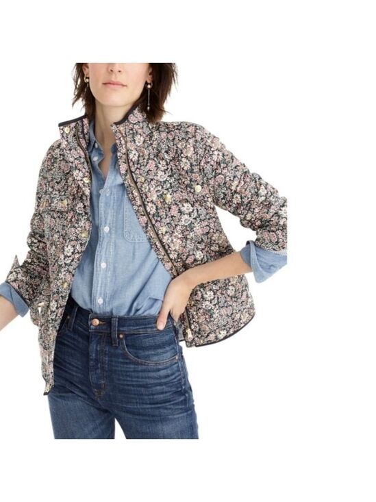 J. Crew Jackets & Blazers - J.Crew Quilted Downtown Field Jacket in Liberty Garden Print. 